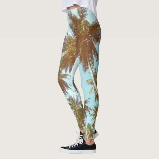 Tropisch Lijst: Abstracte palmbomen Leggings (Links)