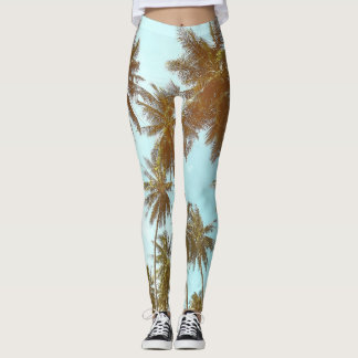 Tropisch Lijst: Abstracte palmbomen Leggings