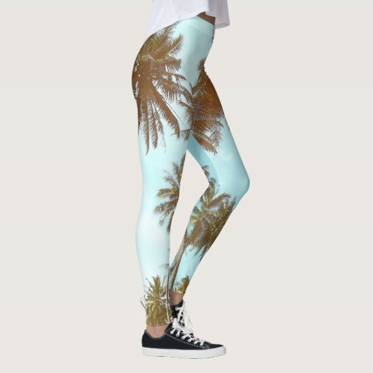 Tropisch Lijst: Abstracte palmbomen Leggings (Rechts)