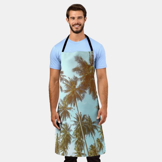 Tropisch Lijst: Abstracte palmbomen Schort (Gedragen)