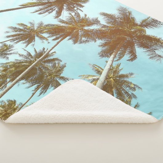 Tropisch Lijst: Abstracte palmbomen Sherpa Deken (3/4)