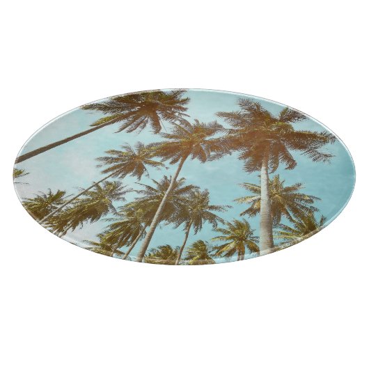 Tropisch Lijst: Abstracte palmbomen Snijplank (Hoek)