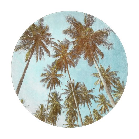 Tropisch Lijst: Abstracte palmbomen Snijplank (Voorkant)