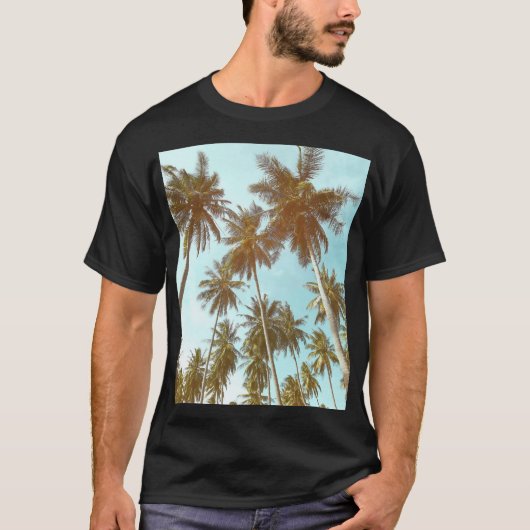 Tropisch Lijst: Abstracte palmbomen T-shirt (Voorkant)