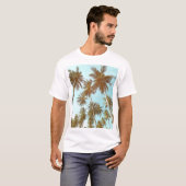 Tropisch Lijst: Abstracte palmbomen T-shirt (Voorkant volledig)