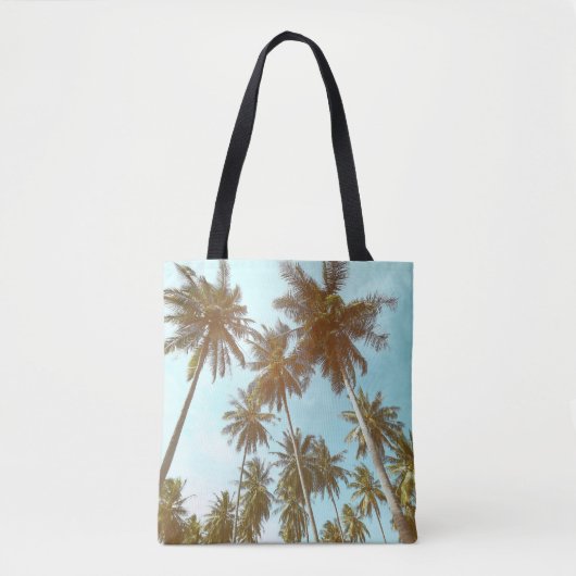 Tropisch Lijst: Abstracte palmbomen Tote Bag (Voorkant)