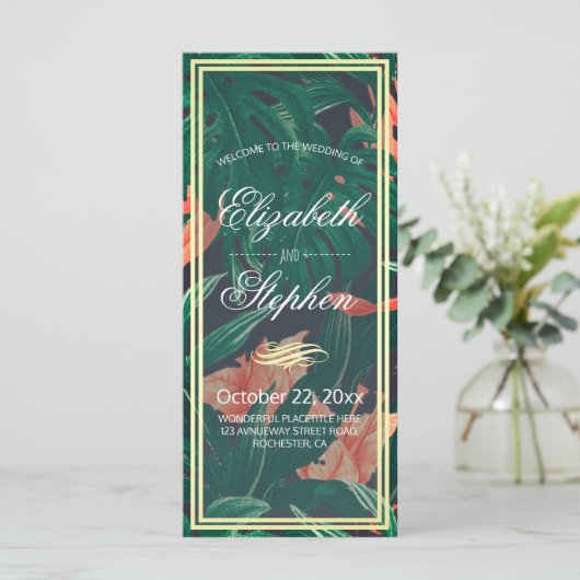 Tropisch Lijst- en goudfeiënprogramma Programmakaart (Staand voorkant)