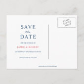 Tropisch lijst moderne trouwtypografie aankondigingskaart (Achterkant)