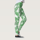 Tropisch Lime Green Summer Palmtree Leafs Pattern Leggings (Rechts)