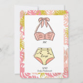 Tropisch lingerie bruiloftsbad bruine bruid kaart (Achterkant)