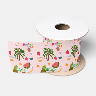Tropisch lint/leuke cadeauverpakking satijnen lint
