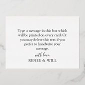 Tropisch Loof & Gouden Geometrische Dankkaart Folie Uitnodiging (Achterkant)