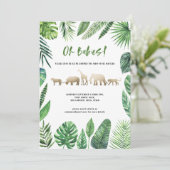 Tropisch loofwerk en gouddieren met twee baby show (Staand voorkant)