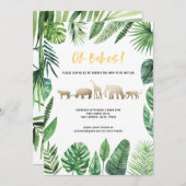 Tropisch loofwerk en gouddieren met twee baby show (Voorkant / Achterkant)