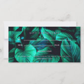 Tropisch Loofwerk Roze Script Cadeaubon (Achterkant)
