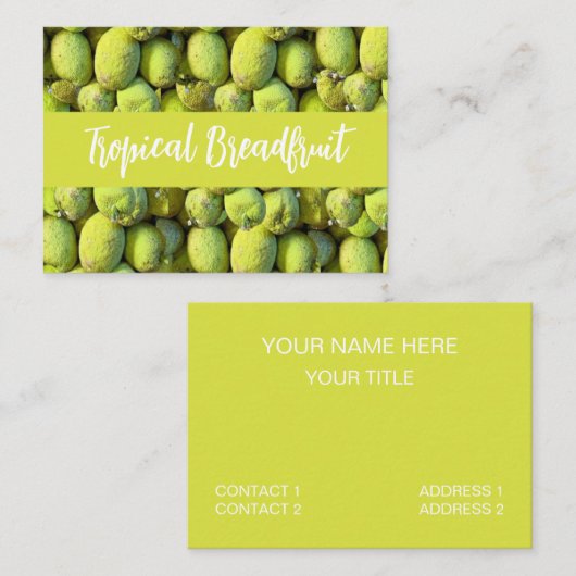 Tropisch loopvlakpatroon visitekaartje (Voorkant / Achterkant)