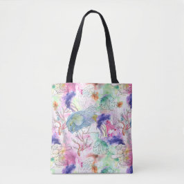 Tropisch los Waterverf rif Tote Bag