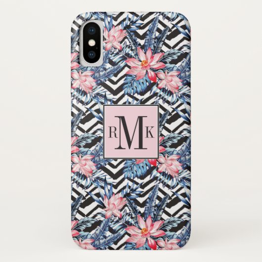 Tropisch Lotus Bloem Patroon Case-Mate iPhone Case (Achterkant)