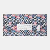 Tropisch Lotus Bloempatroon 2 Bureaumat (Keyboard & Muis)