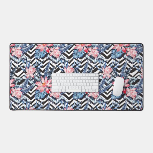 Tropisch Lotus Bloempatroon 2 Bureaumat (Keyboard & Muis)