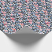 Tropisch Lotus Flower Pattern Cadeaupapier (Hoek)