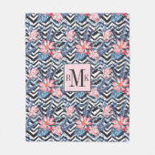 Tropisch Lotus Flower Pattern Fleece Deken (Voorkant)