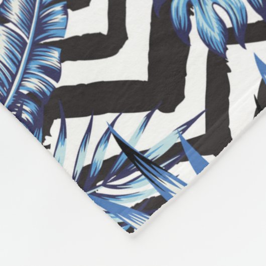 Tropisch Lotus Flower Pattern Fleece Deken (Hoek)