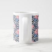 Tropisch Lotus Flower Pattern Grote Koffiekop (Achterkant)
