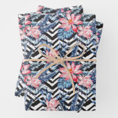 Tropisch Lotus Flower Pattern Inpakpapier Vel (In situ)