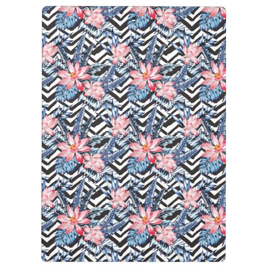 Tropisch Lotus Flower Pattern Klembord (Achterkant)