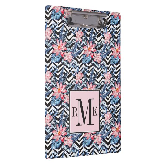 Tropisch Lotus Flower Pattern Klembord (Rechts)