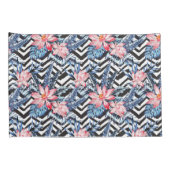 Tropisch Lotus Flower Pattern Kussensloop (Achterkant-Rechts)