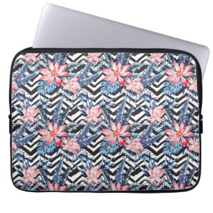 Tropisch Lotus Flower Pattern Laptop Sleeve