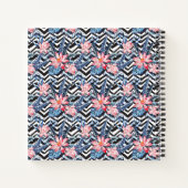 Tropisch Lotus Flower Pattern Notitieboek (Achterkant)