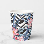 Tropisch Lotus Flower Pattern Papieren Bekers (Voorkant)