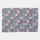 Tropisch Lotus Flower Pattern Theedoek (Horizontaal)