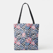 Tropisch Lotus Flower Pattern Tote Bag (Achterkant)