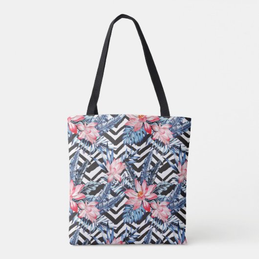 Tropisch Lotus Flower Pattern Tote Bag (Achterkant)
