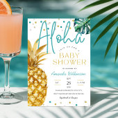 Tropisch Luau Ananas Strand Aloha Baby shower Kaart