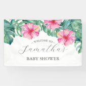 Tropisch Luau-Baby shower Spandoek (Horizontaal)