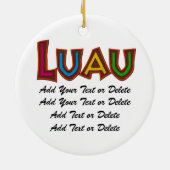 Tropisch Luau Cocktail Ornament (Achterkant)