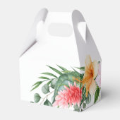 Tropisch Luau Feest Kleurrijke Waterverf Bloemen Bedankdoosjes (Achterkant)