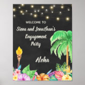 Tropisch Luau Feest Welkom Bord Poster (Voorkant)