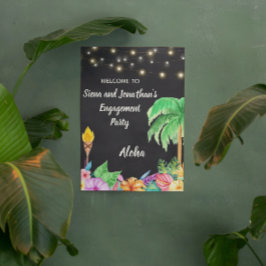 Tropisch Luau-feest welkomstbord poster