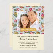 Tropisch Luau-foto jubileumfeest Kaart (Voorkant / Achterkant)