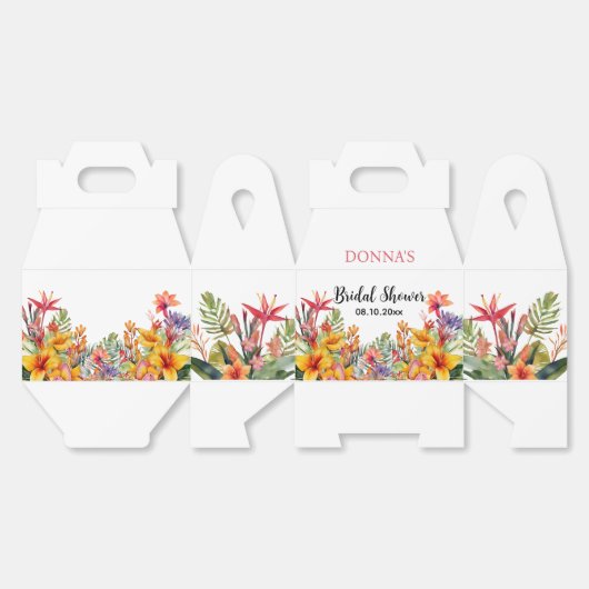 Tropisch Luau Hawaiiaans Vrijgezellenfeest Bedankdoosjes (Ongevouwen)