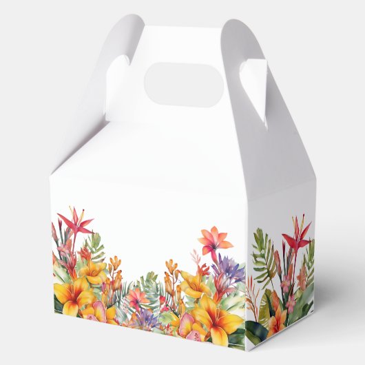 Tropisch Luau Hawaiiaans Vrijgezellenfeest Bedankdoosjes (Achterkant)