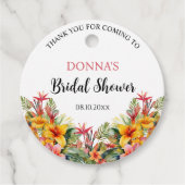 Tropisch Luau Hawaiiaans Vrijgezellenfeest Bedankjes Labels (Voorkant)