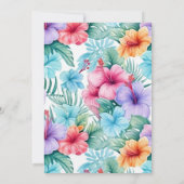 Tropisch Luau Hawaiiaans Vrijgezellenfeest Kaart (Achterkant)