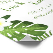 Tropisch Luau Hawaiian Beach Weduwen Welkomstteken Poster (Hoek)